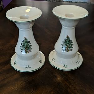 Spode candlesticks